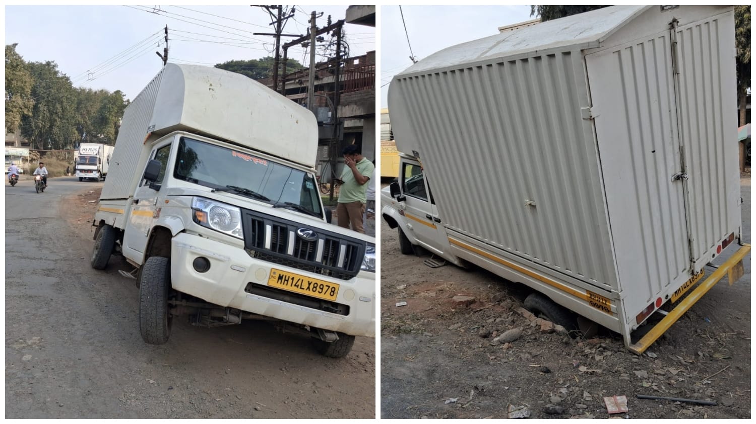 अवसरी फाटा ते अवसरी बुद्रुक रस्त्यावर खड्ड्याचे साम्राज्य वाहन चालक त्रस्त