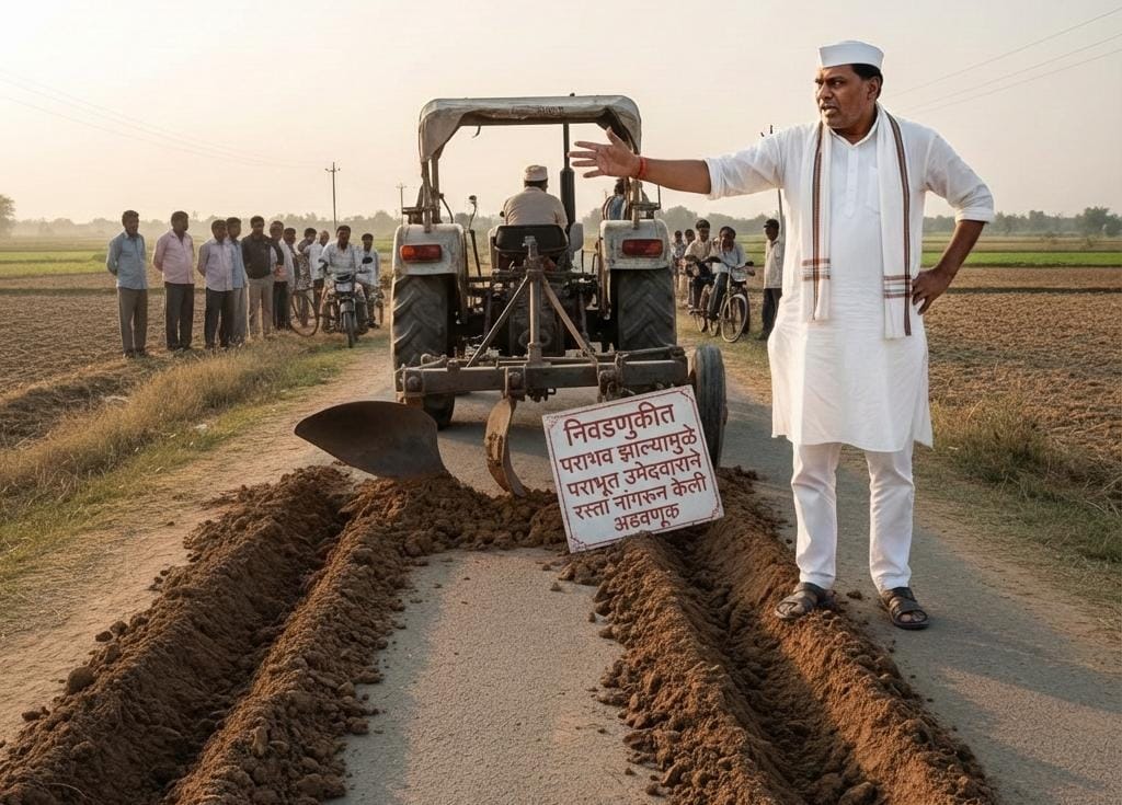 पराभवाचा झटका, रस्त्यांवर नांगर! मंचरमधील 'सूडाचे राजकारणा'ने गाठली नीचांकी पातळी